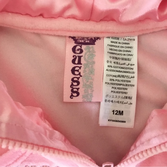 Guess 2 piece pink velour set - Picture 4 of 6